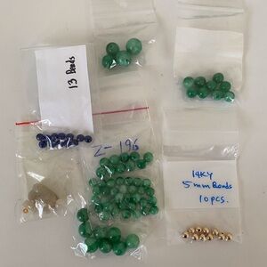 One Lot of Beads (Jade/14K/Lapis)